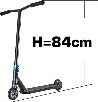 Трюковий самокат Chilli Pro Reaper 110 мм Ocean Neochrome Blue з наклейкою F26 і гриптейпом Fantic26 Team