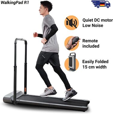 Бігова доріжка Walking Pad R1 для дорослих, чорна/сіра, XL