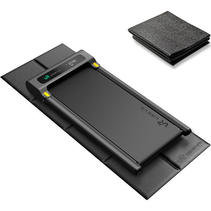 UREVO Smart Walking Pad - компактний біговий килимок під стіл з двома амортизаторами, додаток для тренувань з відстеженням та режимом MIIT, керування пультом або додатком для дому та офісу