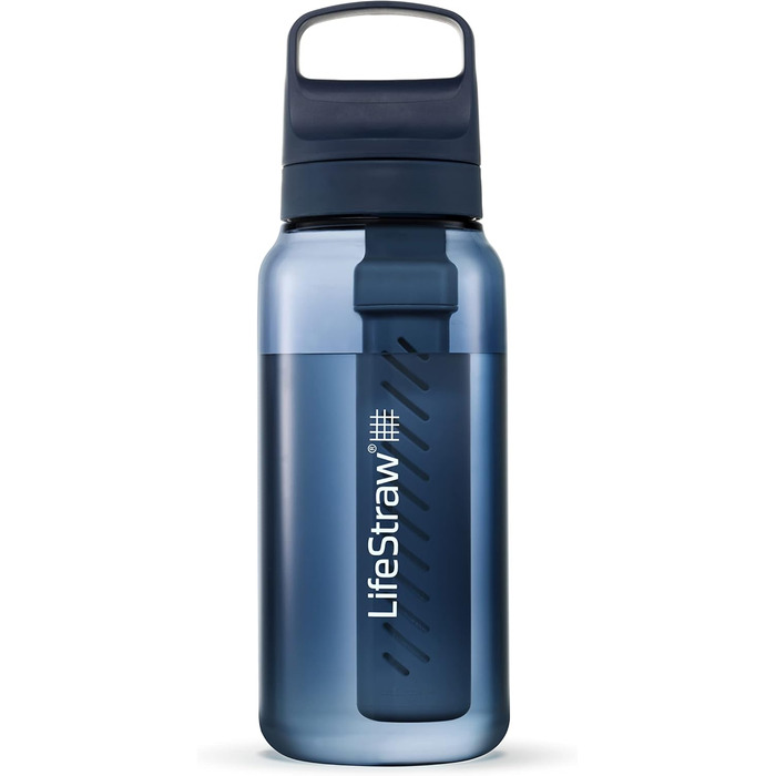 Пляшка з фільтром LifeStraw Go, BPA-free, для води, для подорожей та щоденного використання, очищує від бактерій, паразитів, мікропластику, покращує смак