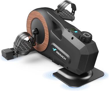MERACH Педалетраннер для дому: міні-тренажер для літніх людей, тихий та з неслизькою поверхнею, з LCD-дисплеєм, 8 рівнів магнітного опору, переможець тесту 2025, велотренажер для столу в офіс