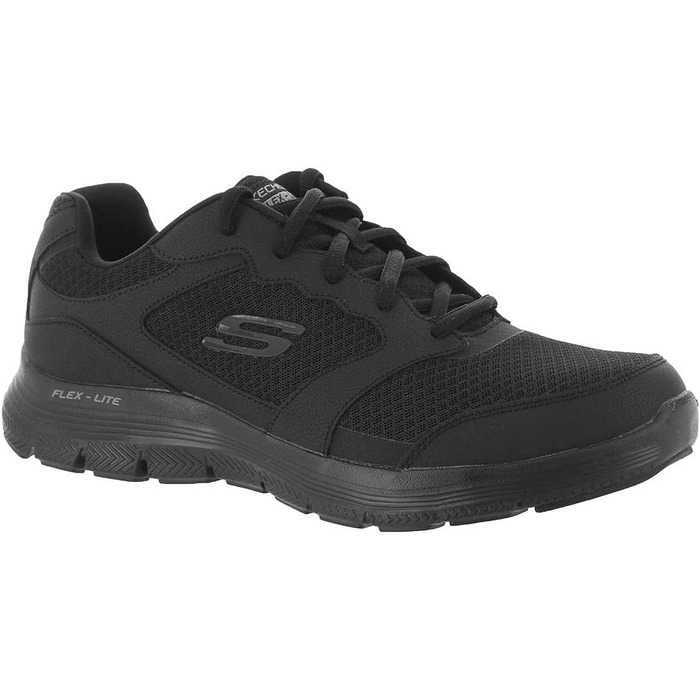 Чоловічі кросівки Skechers Flex Advantage 4.0 чорного кольору з шкіри, сітки та PU вставки