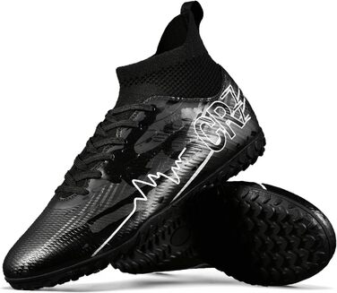Футбольні черевики для чоловіків та жінок, зала, дитячі, тренувальні, унісекс (37 EU, 033 Tf Black)