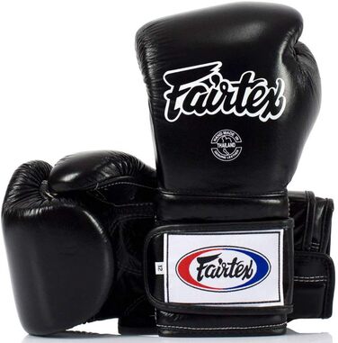 Боксерські рукавички Fairtex BGV9 мексиканського стилю, чорні, 14 унцій