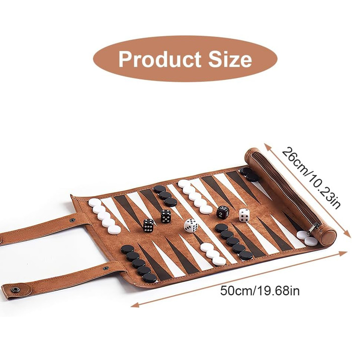 Набір для гри в шашки та нарди YANGUN, дорожній, в кейсі, чорно-білий, шкіряна текстура, преміум якість