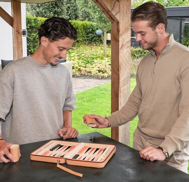 Чемоданчик для настільної гри шашки Engelhart 9 дюймів бежево-оранжево-чорний