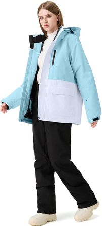 Комплект гірськолижний (куртка та штани) від ALSOGO: водонепроникний, знімний капюшон, для катання на лижах та сноуборді (XXL, TY133BluW, блакитний)