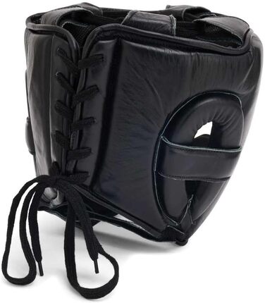 Захисний шолом TEKKA BUDO PX Legacy Pro з натуральної шкіри, чорний, XL – для карате, тхеквондо, кікбоксингу