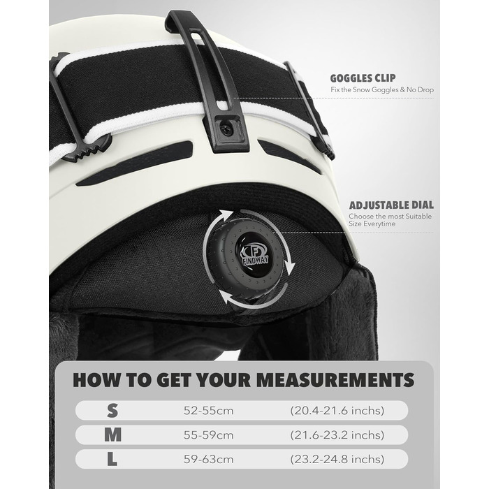 Комплект для сноуборду та лиж Findway: шорти та бриджі для жінок та чоловіків, дорослі та юніори (M, білий)