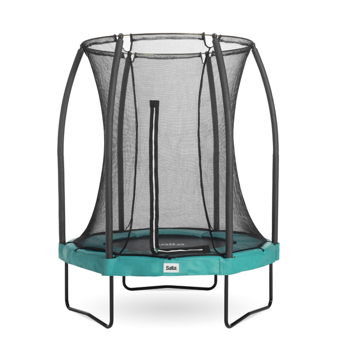 Трамплін Salta Comfort Edition 153 см - прямокутний, TÜV сертифікований, для саду та вулиці (зелений)