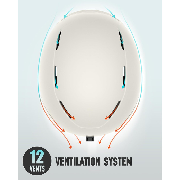 Шолом для сноуборду та лиж зі захисними окулярами, регульований, білий, M