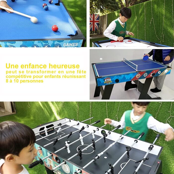 Набір багатофункціонального ігрового столу HLC 5 в 1: більярд, теніс, футбол, хокей, баскетбол. Інтерактивний набір для дітей, ідеальний подарунок на свята.