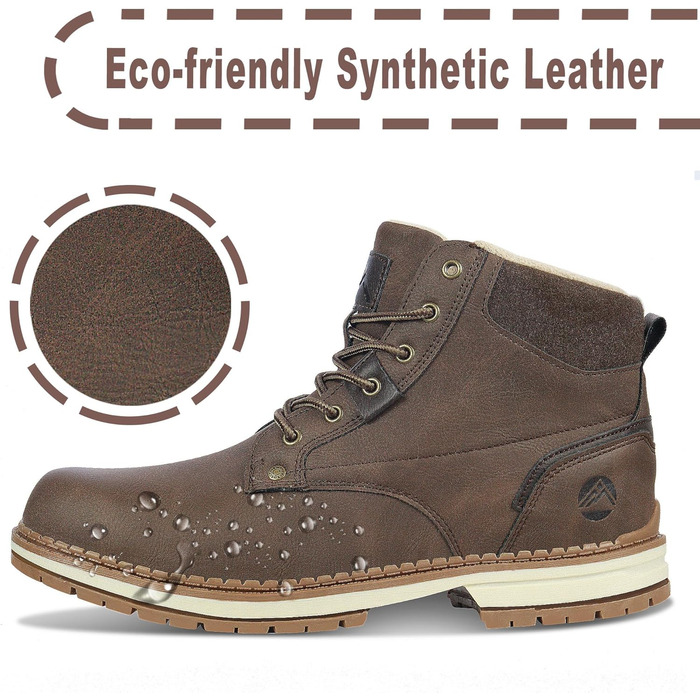 Чоловічі зимові черевики CC-Los з теплим підкладком. Зручні, неслизькі, розмір 40-48 EU, колір коричневий