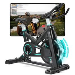 WENOKER Велотренажер для дому з магнітним опором, Indoor Bike з LCD-монітором, тиха робота, важке махове колесо, турецький колір