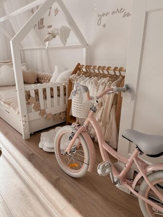 Дитяче велосипед Sun Baby Flower Bike для дівчаток, 16 дюймів, знімний ручка-штовхач, 2-6 років (Блакитний)