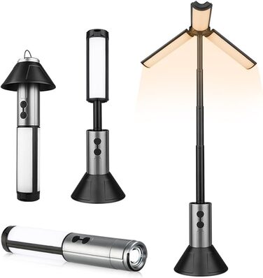 Ліхтар кемпінговий Gerbala 3000mAh з телескопом, LED, багатофункціональний, з гачком, 3 режими, для кемпінгу та піших прогулянок