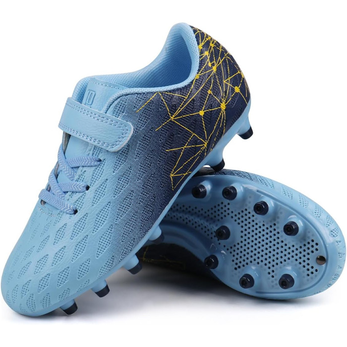 Дитячі футбольні бутси JABASIC Firm Ground для хлопчиків та дівчаток (30 EU, блакитний, темно-синій)
