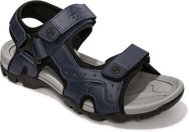 Чоловічі сандалії HEVA Leder Outdoor Sport Trekking Wander (44 EU, Nebel Blau)