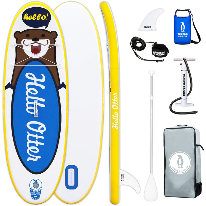 Надувний SUP Борд Tuxedo Sailor Stand Up Paddle Board з аксесуарами, для дорослих та підлітків, жовтий