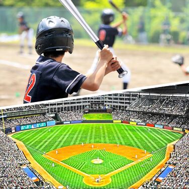 Бейсбольна бита сталева – 82 см, з неслизькою ручкою для спорту, відпочинку та безпеки, міцна та довговічна для дорослих та підлітків (алюміній 405 г, срібна)