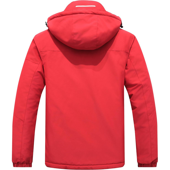 Чоловіча зимова куртка для сноубордингу та катання на лижах, водонепроникна, вітрозахисна, з капюшоном, зелений колір (L, червоний/подорож)