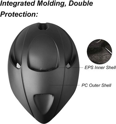 Велошолом Shinmax з ліхтарем USB, знімним візором, магнітний, легкий, для міста та MTB, регульований 57-62 см, чорний, для чоловіків і жінок