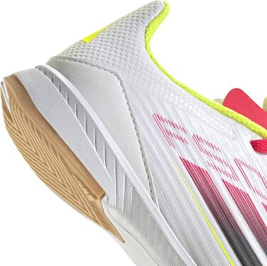 Дитячі футбольні бутси adidas F50 League Indoor, 34 EU, біло-чорно-жовті