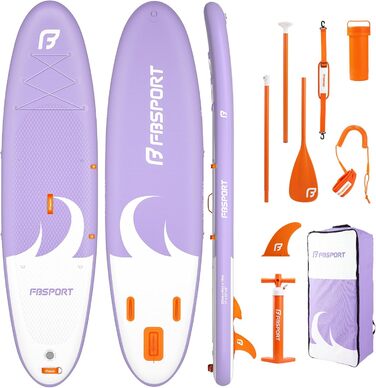 Надувний SUP дошка FBSPORT для SUP-бордингу та серфінгу, 335x84x15 см, з аксесуарами (фіолетовий)