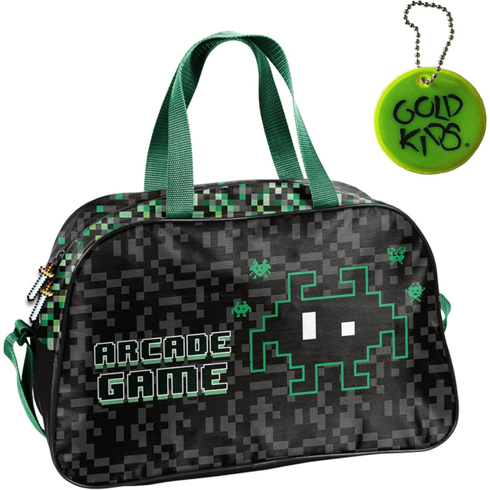 Спортивна сумка Goldkids для дітей (дівчаток та хлопчиків) з піксельним мотивом - для плавання та тренувань, 40x25x15 см