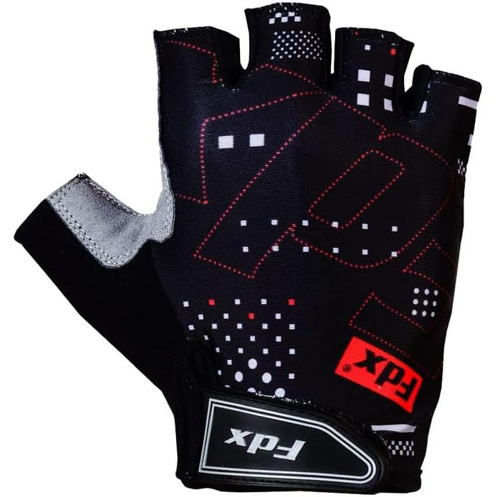 Фархівські велоперчатки FDX напівпальцеві, чорні, XL: дихаючі, з гелевою підкладкою, захист від ударів, для MTB та шосе