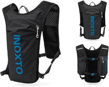 Lixada 5L ультралегкий рюкзак-гідратор для спорту з дихаючої тканини, з 1,5 л пляшкою для води, для бігу, велоспорту, походів, марафону, чорний-синій