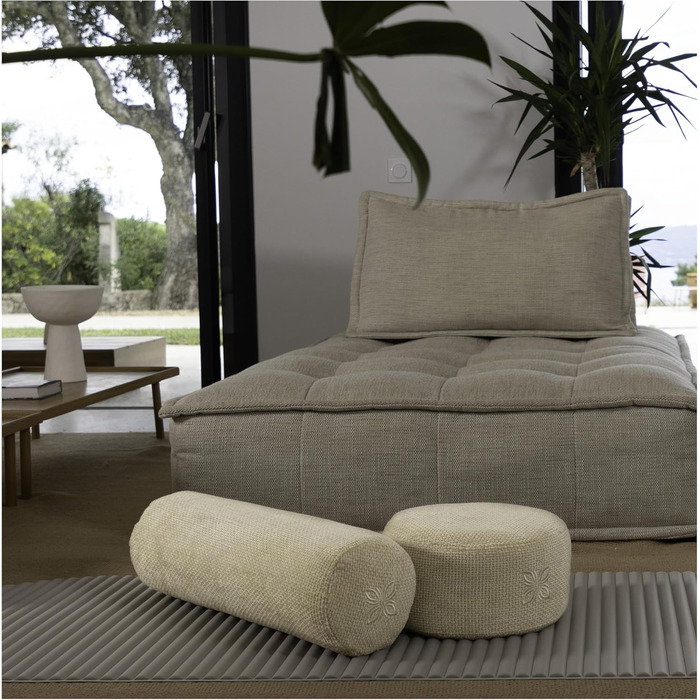 Крісло для медитації Cushy™ Meditationskissen – кругле, 15 см, з наповнювачем з пшениці, для медитації та релаксації, Made in Germany, Miracle Vanilla