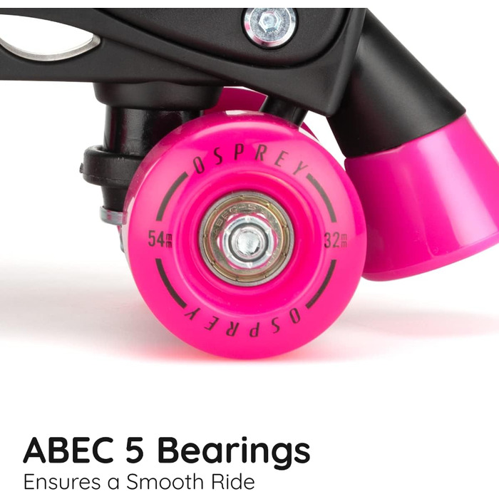 Ролики дитячі Osprey Surge, регульовані ролики Quad, для хлопчиків та дівчаток від 5 років, розміри EU 31-34, рожеві