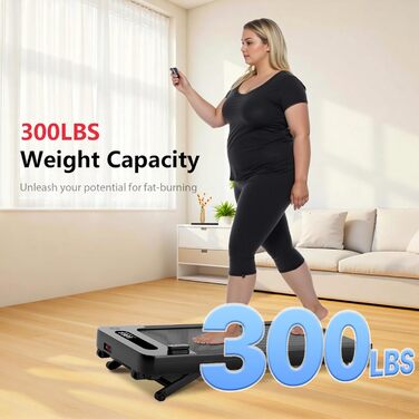 Bluearth Walking Pad: Ходункова доріжка з регулюванням нахилу 10%, стіл для бігу, смарт-додаток, доріжка для дому з LED-дисплеєм, чорний колір