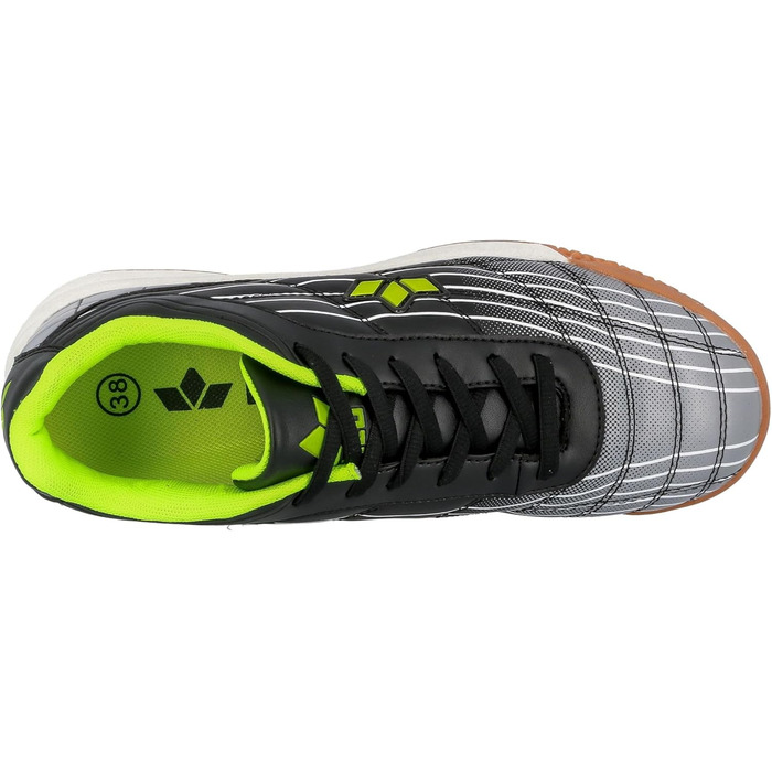 Чоловічі халапи Lico Rockfield Hallenschuhe 39 EU, чорно-сірий, лимонний