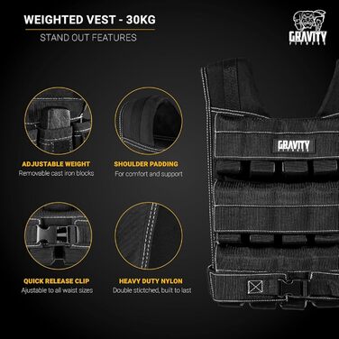 Утяжелитель Gravity Fitness 30 кг (регульований) для кросфіту, фітнесу та силових тренувань