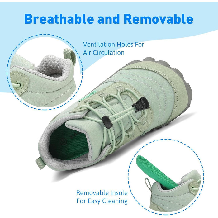 Дитячі босоніжки Saguaro: дихаючі, антиковзні трекінгові черевики, легкі мінімалістичні кросівки, розмір 26-36