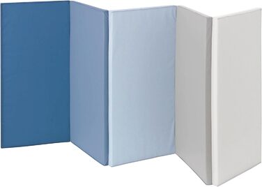 Дитячий складаний килимок для гімнастики та йоги синій 185x76x3 см