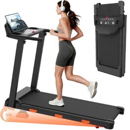 Складана бігова доріжка JEEKEE Walking Pad для дому та офісу, з нахилом 15%, двигун 3.0 к.с., максимальна вага 159 кг, чорна