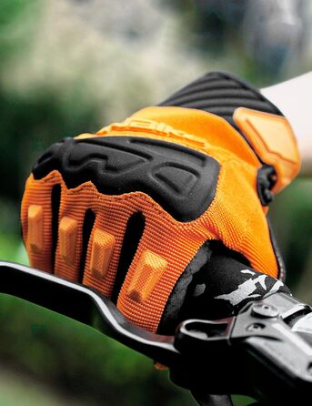 Рукавички INBIKE TB для офроуду: повний захист, підкладки з TPR, SCR-підкладка для гнучкості (Оранжевий, L)