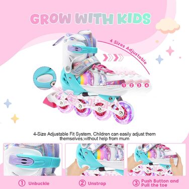 Дитячі ролики для дівчаток та хлопчиків, дизайн 