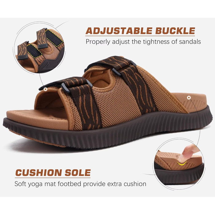 Ортопедичні чоловічі сандалії KuaiLu: спортивні, з товстим ущільненням, для відпочинку та спорту, з регульованим ремінцем та підтримкою склепіння стопи при фасціїті