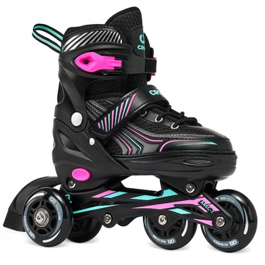 Роликові ковзани 3в1 Croxer Optima, регульовані, Mint/Pink, розмір 35-38