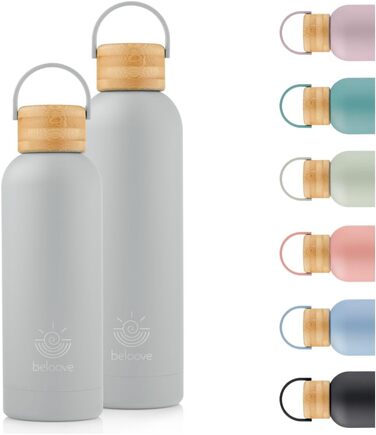 Термобутилка beloove з нержавіючої сталі, BPA-free, подвійні стінки, не протікає, для газованої води, стійка до подряпин, 500/750 мл