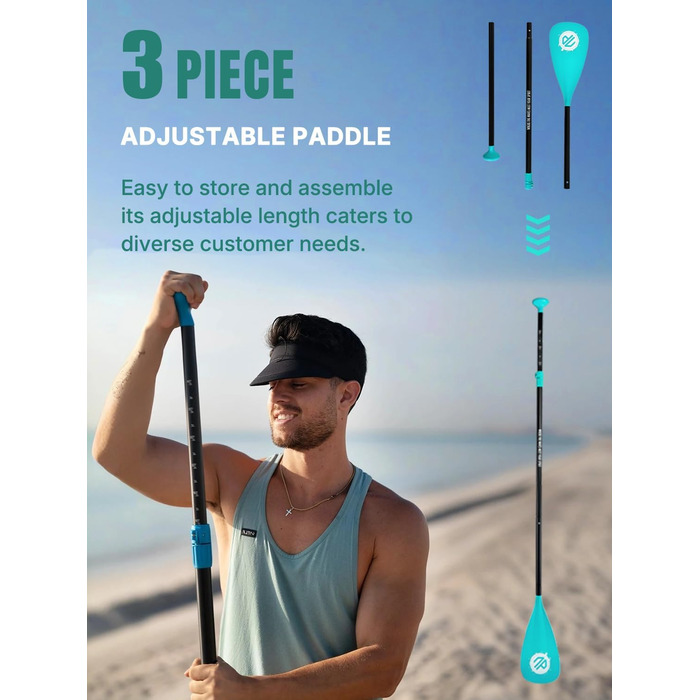 Надувне SUP-борд Niphean з сидінням та аксесуарами, 320 см, для 2 осіб, 200 кг, для будь-якого рівня підготовки