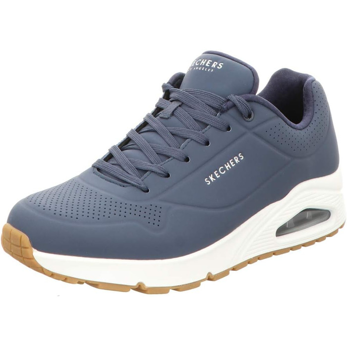Кросівки Skechers Uno Stand On Air для чоловіків, темно-синій, з оздобленням Durabuck, розмір 42.5 EU