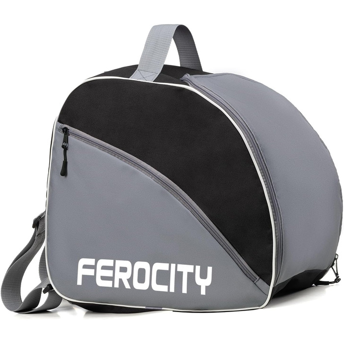 Набір Ferocity Premium для гірськолижного спорядження: сумка для лиж, черевиків, шолома та палиць [053] сірий - чорний