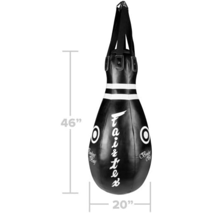 Боксерський мішок Fairtex Heavy Bag Banane HB12, 2,1 м, для муай-тай, боксу, кікбоксингу, MMA, чорний