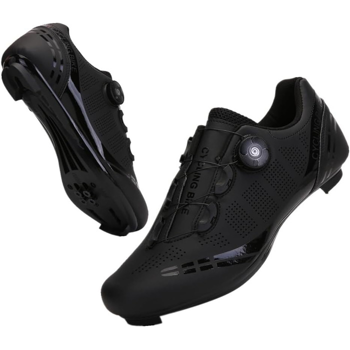 Жіночі велотуфлі для гірського велосипеда, зручні MTB-туфлі для занять у приміщенні, сумісні з SPD педалями (2 болти) з клітами, білі (36 EU, чорний)