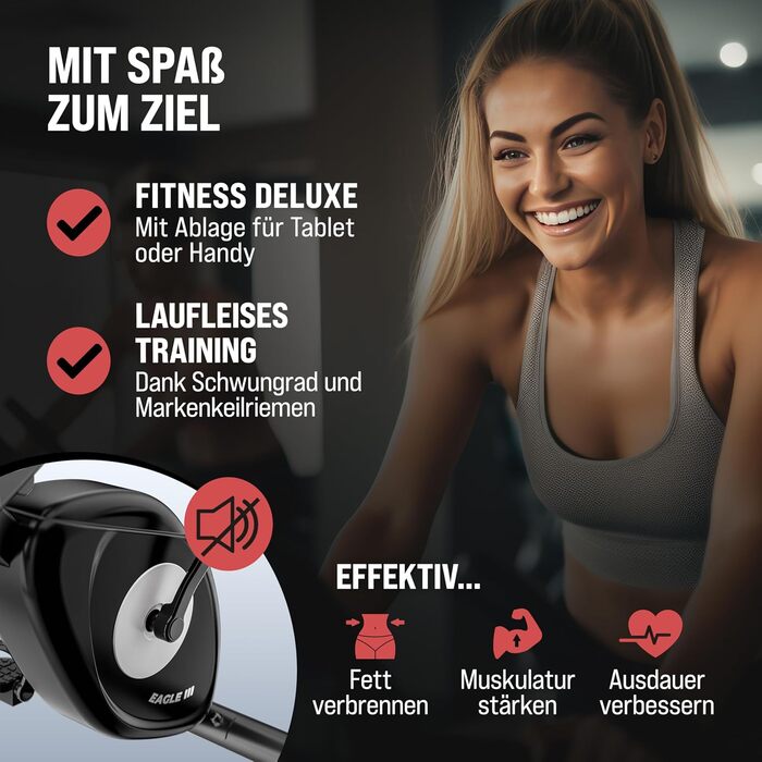 Електровелотренажер SPORTANA® EAGLE 3-в-1: складаний, з LCD-дисплеєм, регулювання висоти, фітнес-гумки | Hometrainer, Indoor Bike